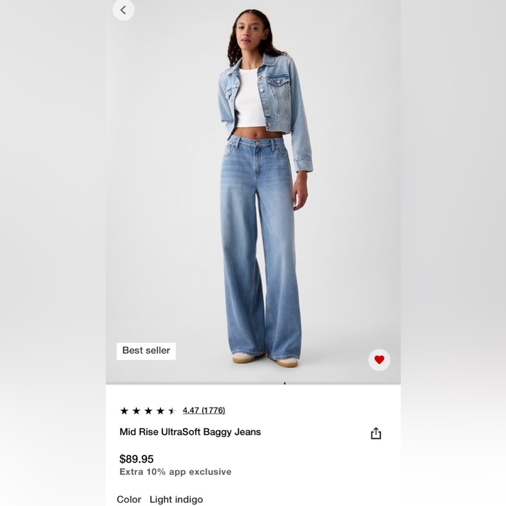 UltraSoft Light Indigo Baggy Jeans